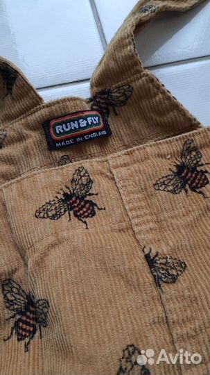 Вельветовый винтажный комбинезон с пчелками, 48 р