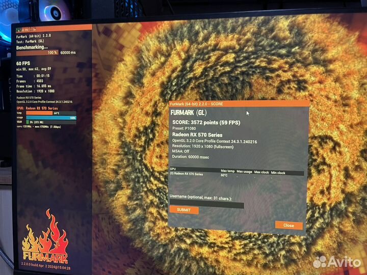 Видеокарта AMD RX 570 8gb