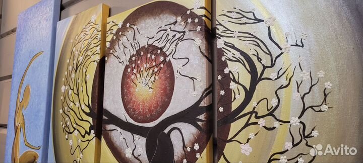 Картина маслом на холсте большая абстракция