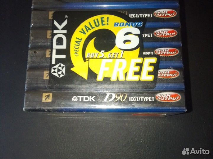 Аудиокассеты T.D.K. Блок -6 штук