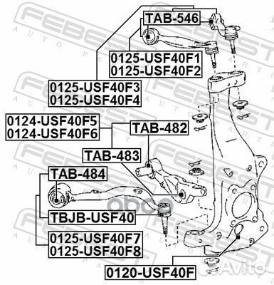 Сайлентблок TAB-483 TAB-483 Febest