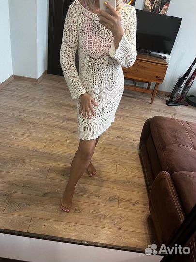 Платье вязаное оверсайз, рост выше 165