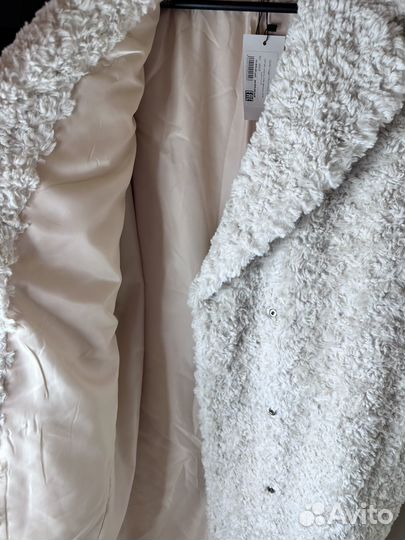 Шуба тедди молочная