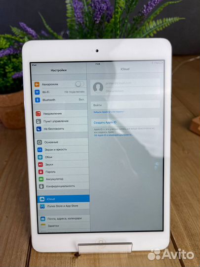 iPad mini cellular + wifi (цвет серебро)