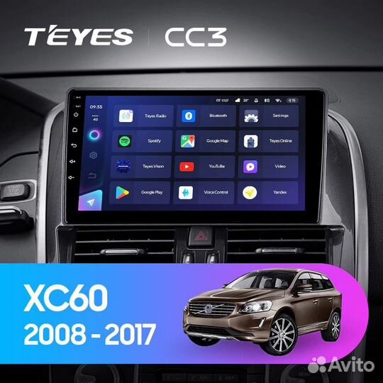 Магнитола Teyes CC3 4Gb+32Gb Volvo XC60 2013-2017