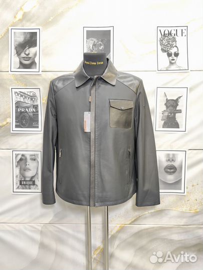 Кожаная куртка prada style