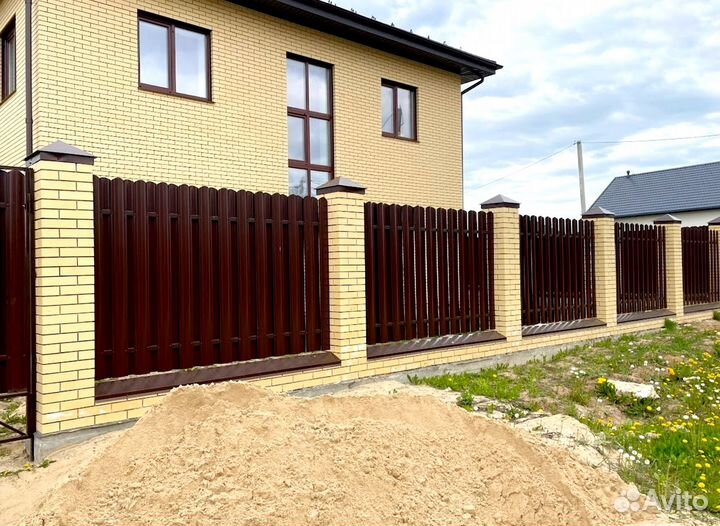 Заборы из профнастила с установкой