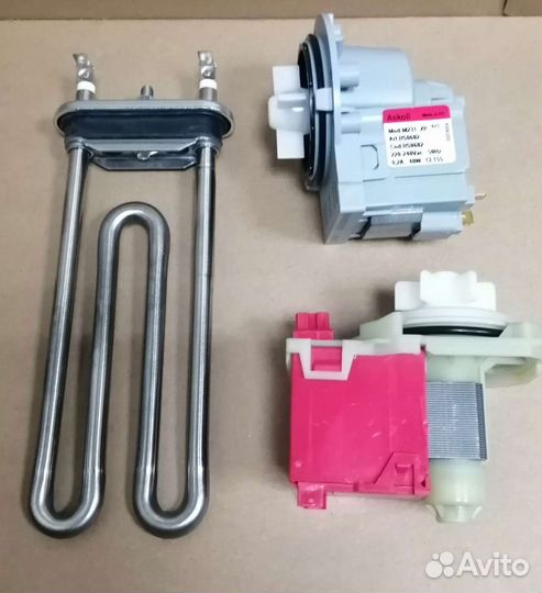 Запчасти к стиральной машине щётки тэны насосы