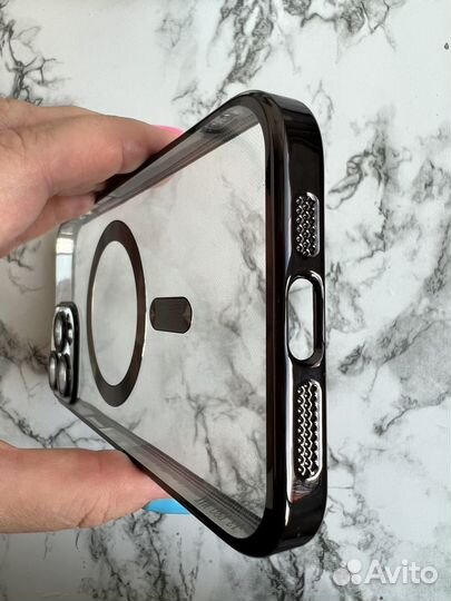 Чехол iPhone 13 Pro Max Magsafe прозрачный