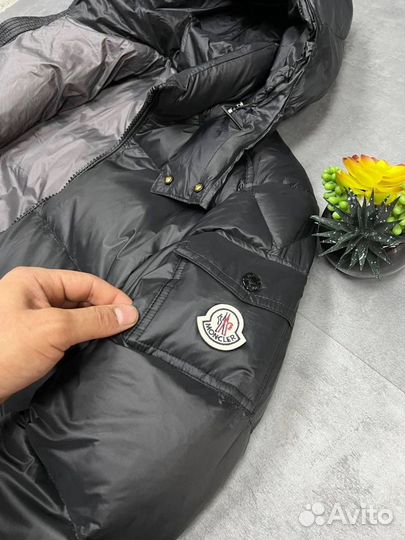 Пуховик зимний удлинённый moncler (хит 2024)