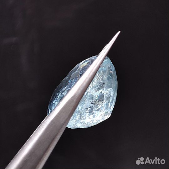 19.00 ct. Аквамарин, кушон. Бразилия. + гемм. закл