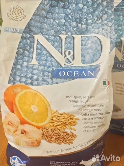 Корм для кошек Farmina ND ocean, Monge lechat