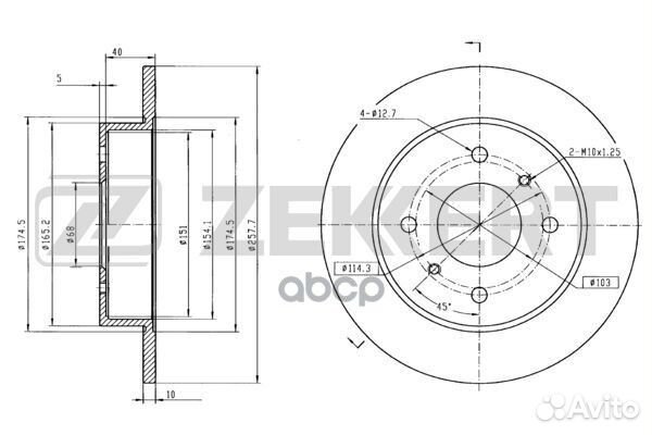 Диск торм. зад. Nissan Almera (N16) 00- Primer