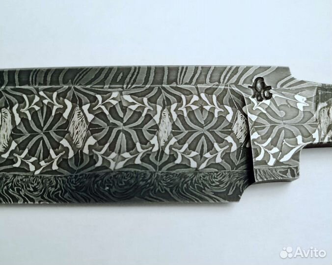Клинок для ножа, мозаичный дамаск