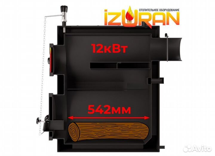 Котел твердотопливный