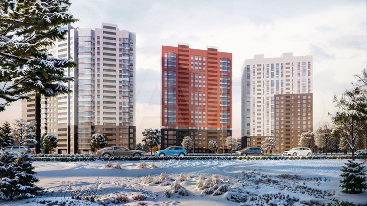 3-к. квартира, 70,1 м², 21/22 эт.