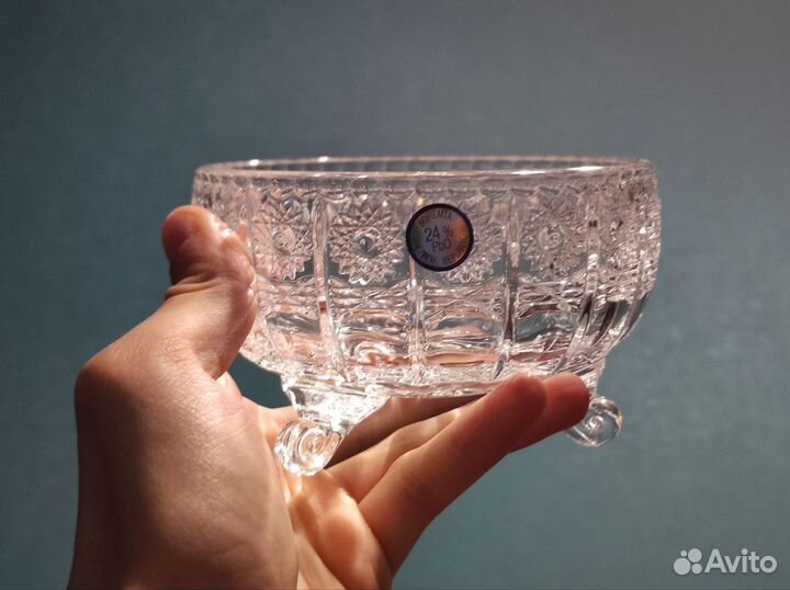 Салатник на ножке, 12,5 см, Crystal Bohemia