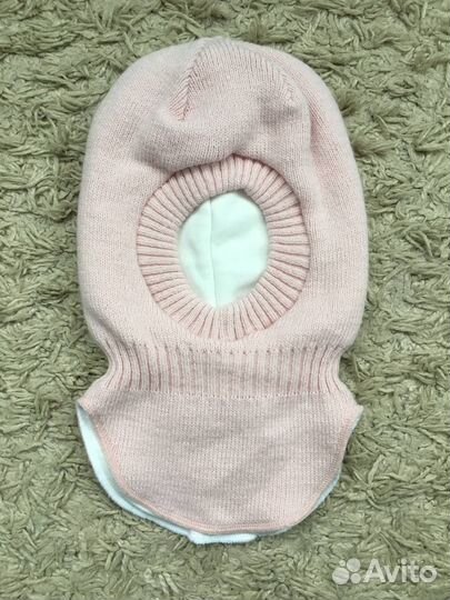 Новая теплая шапка-шлем на девочку Polyarik