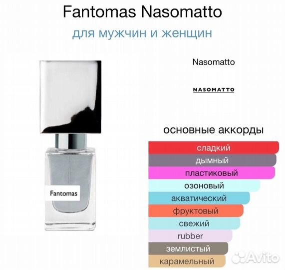 Духи Nasomatto Fantomas