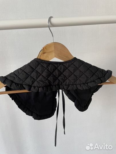 Манишка воротник накладной стеганый черный sela