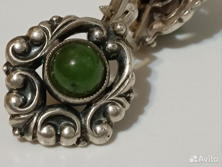 Серебряные серьги СССР