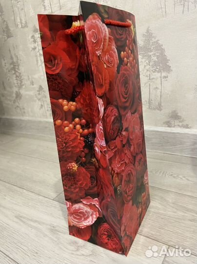 Пакет подарочный под бутылку