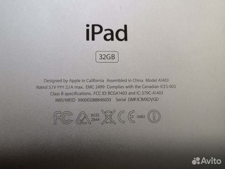 Планшет iPad a1403
