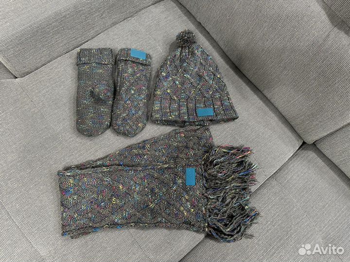 Набор: шапка, рукавицы, шарф Adidas для взрослого