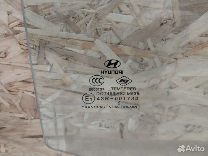 Стекло двери заднее правое Hyundai Sonata 4 EF