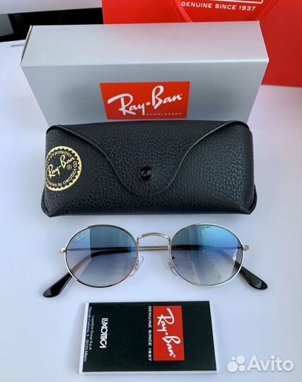 Очки ray ban oval голубые