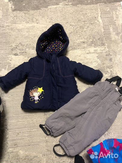 Зимний костюм для девочки 80