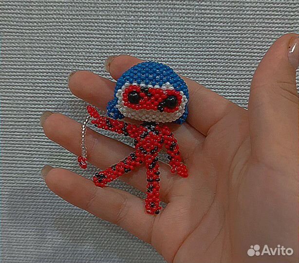 Леди Баг и Супер Кот амигуруми из бисера