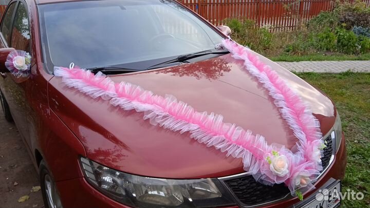 Свадебные ленты на машину, украшения, аксессуары