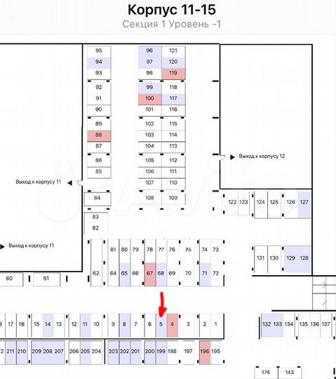 Машиноместо, 13 м²