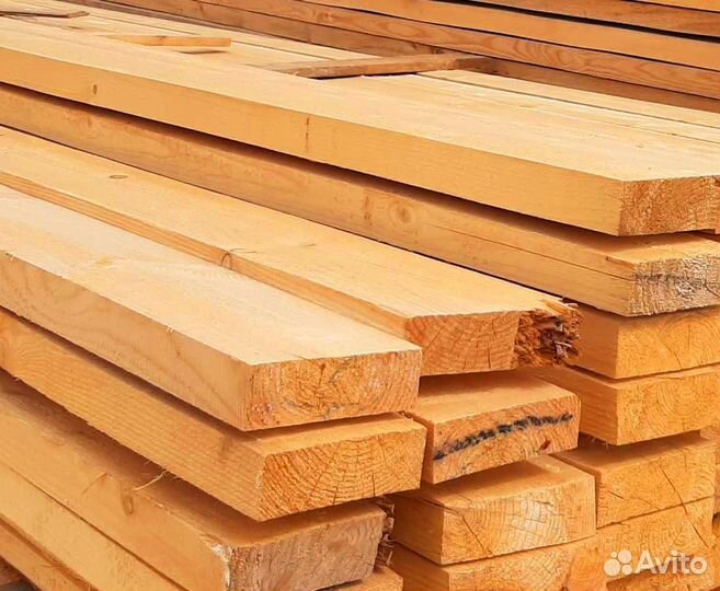 Доска обычная, лиственница, 40х100х6000мм, опт