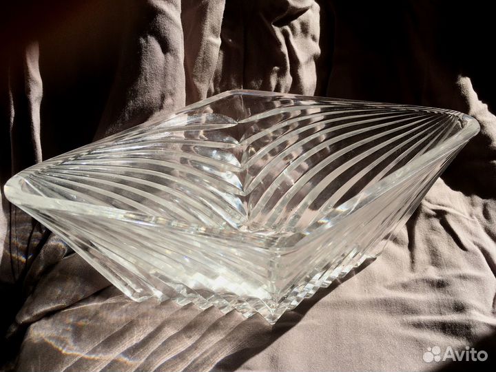 Ваза конфетница салатник хрусталь винтаж СССР