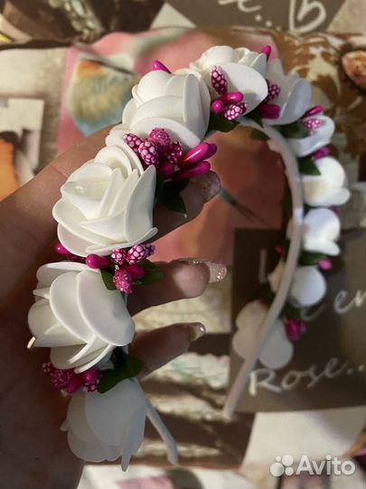 Ободок с цветами