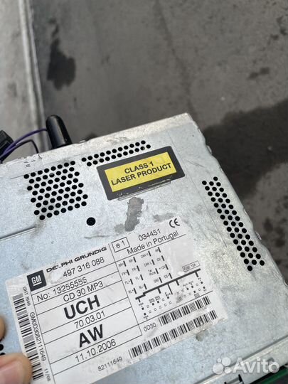 Штатная магнитола на opel астра h