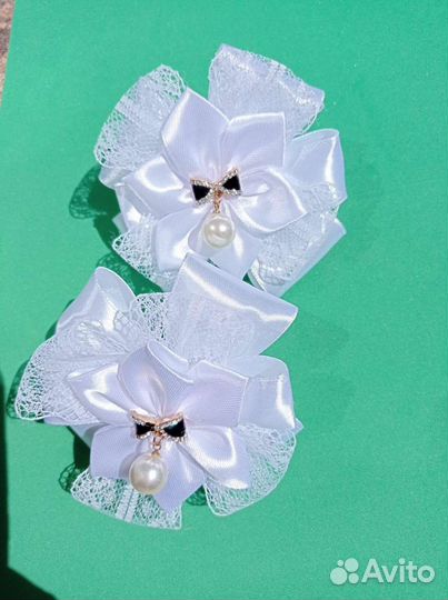 Банты белые на резинке