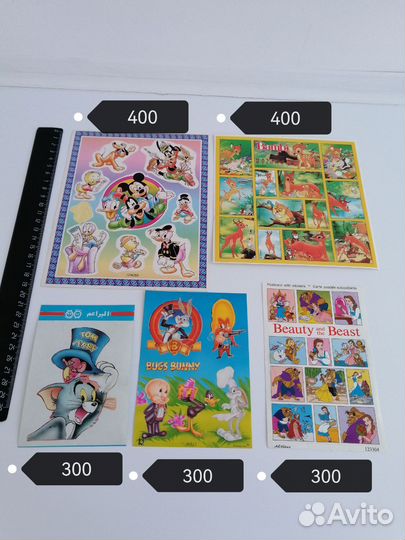 Наклейки листами из 90-х