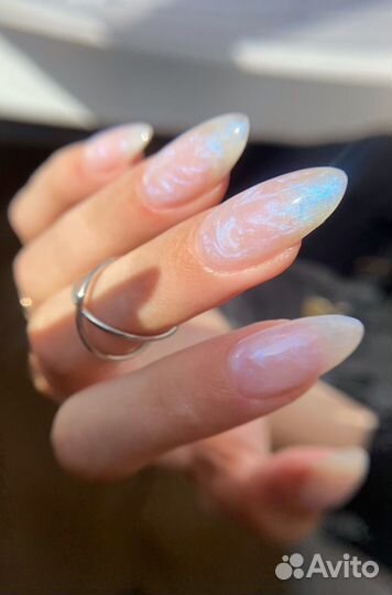 Маникюр гель лак наращивание