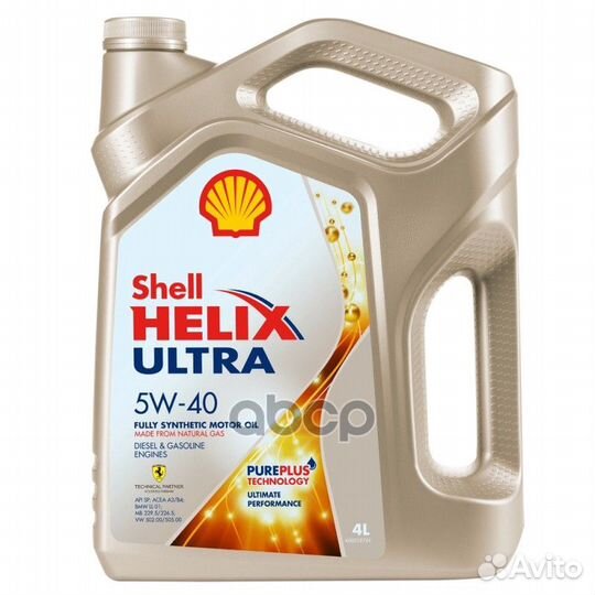 Масло моторное shell helix ultra 5w40 синт