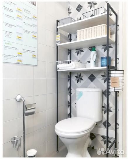 Стеллаж для хранения над унитазом