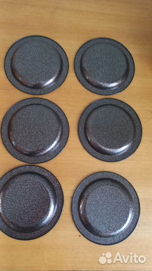 Тарелка жестяная, расписная диам.12см