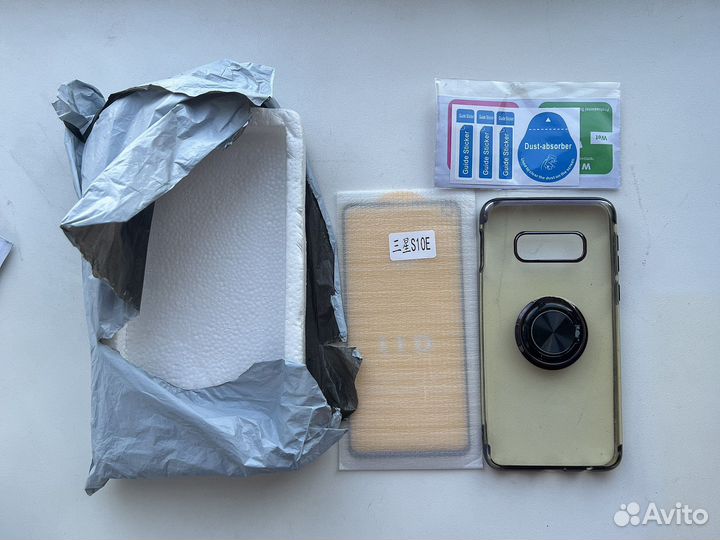 Защитное стекло и чехол samsung galaxy s10e