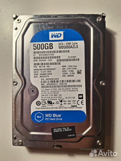 Жесткий диск WD 500Gb