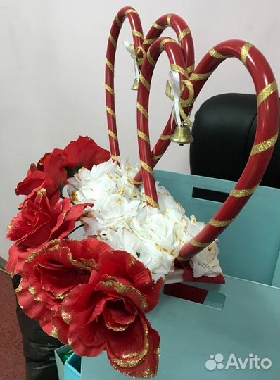 3 шт Украшение на крышу машины, кольца свадебные