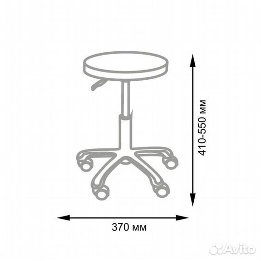 Стул мастера тату салона астек низкий, хром