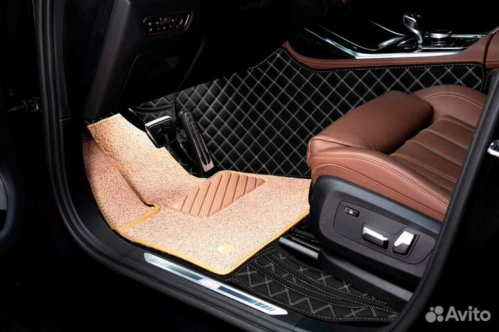 3D Коврики Audi A6 Экокожа Салон Багажник