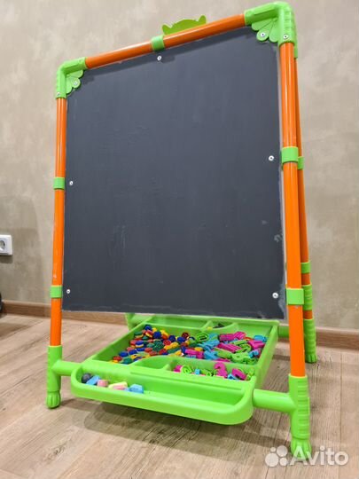 Мольберт напольный 2-сторонний с магнитной доской